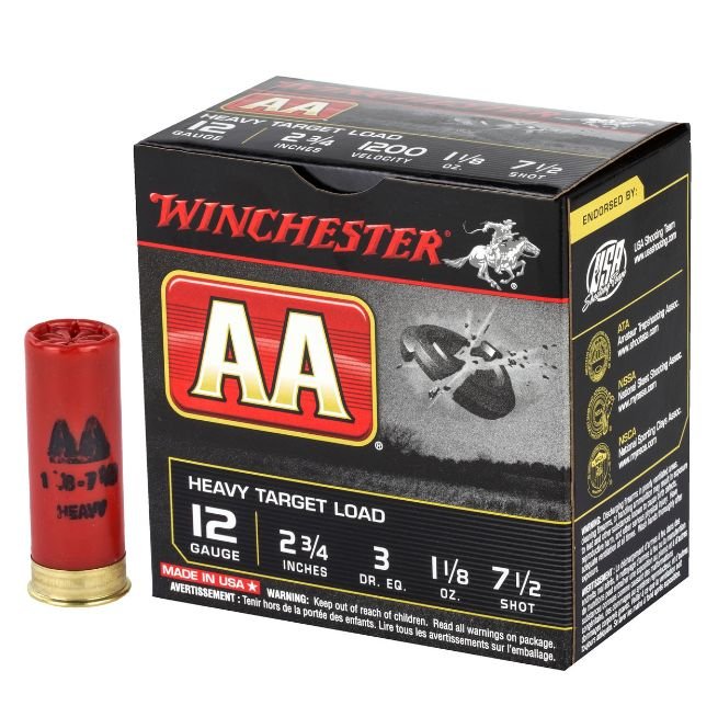 Winchester AA Heavy Target Ammo 12 Gauge 1-1/8 oz 1200fps 25 Round Box