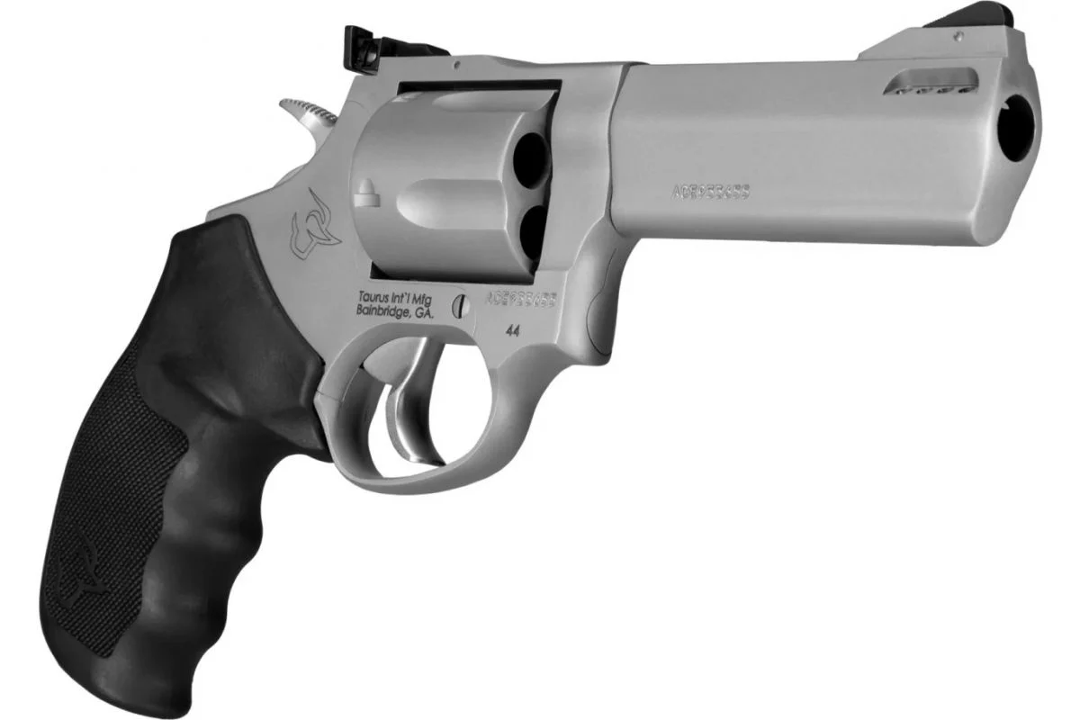Taurus Tracker Model 44 .44 Rem Mag 4" Stainless Ported 5 Shot Revolver - 5 Rounds