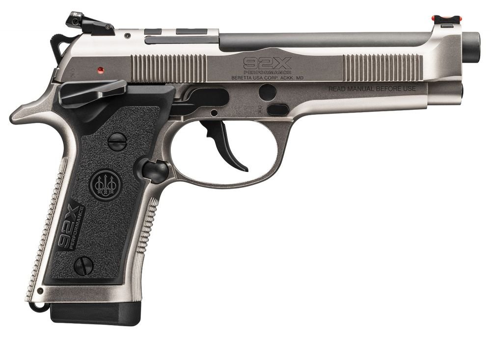 Beretta USA 92X Performance Defensive 9mm Semi Auto Pistol - 15+1 Rounds | 4.9" Barrel | 3-Dot SightsBeretta USA 92X Performance Defensive 9mm Semi Auto Pistol - 15+1 Rounds | 4.9" Barrel | 3-Dot Sights