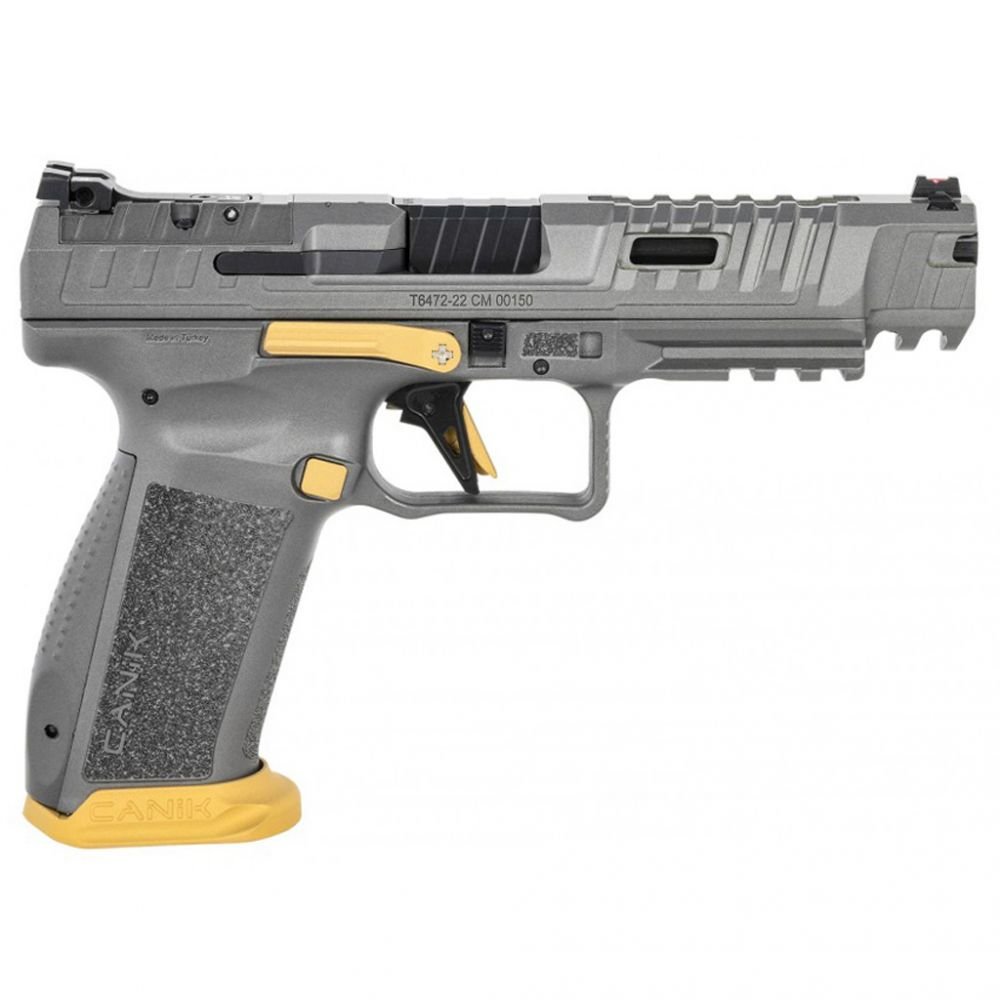 Canik SFx Rival Gray 9mm Semi Auto Pistol - 18 Rounds | 5" Barrel | Gray | Fiber Optic Sights