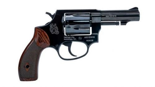 Heritage Manufacturing Roscoe .38 Special +P Revolver - 5 Rounds | 3" Barrel | Wood Grips | Blue/Black