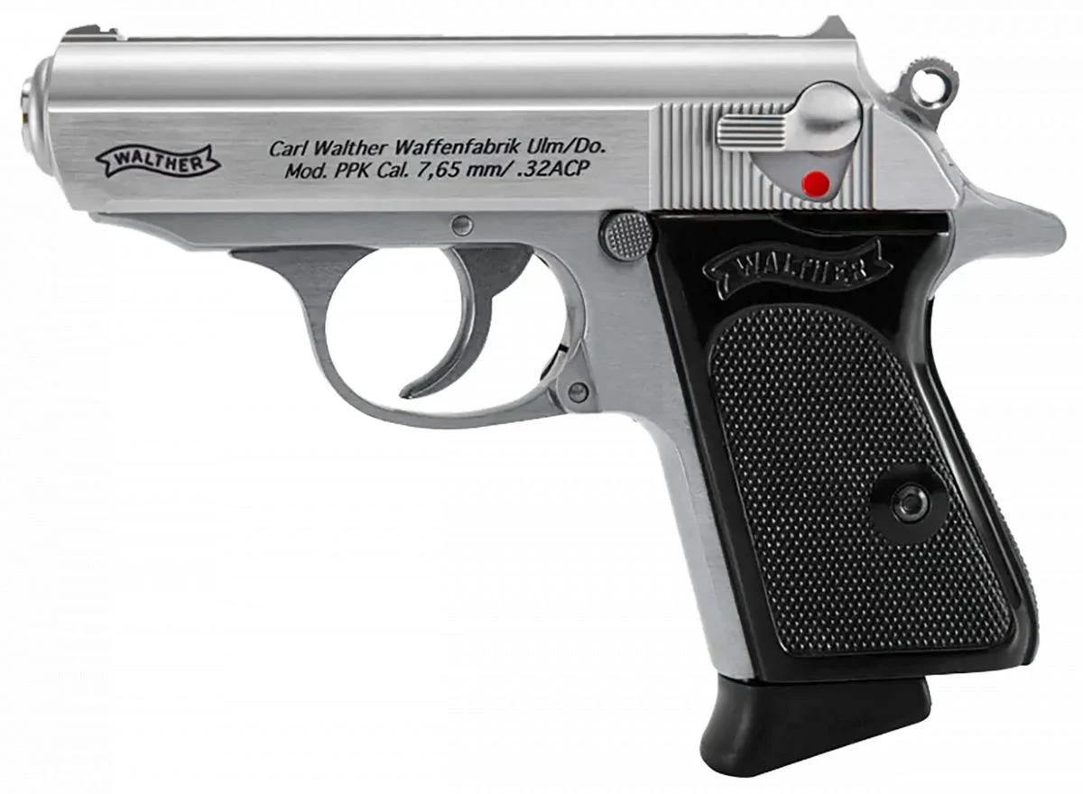 Walther Arms PPK 32 ACP Semi Auto Pistol **Last Production** - 6 Rounds | 3.3" Barrel | Stainless/Silver