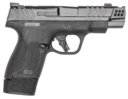 Smith & Wesson Performance Center M&P9 Shield Plus Carry Comp 9mm Semi Auto Pistol - 15+1 Rounds | 4" Barrel | Composite Grips | Black | Night Sights
