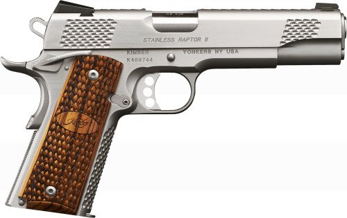 Kimber Raptor II 1911 45ACP, 5" Barrel, Zebrawood w/ Scale Pattern, 8 Rounds - 8+1 Rounds | 5" Barrel
