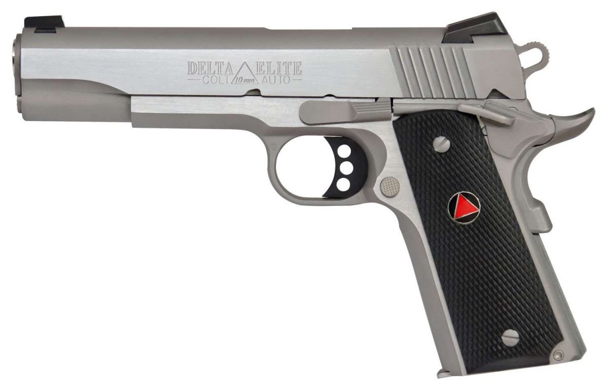 Colt 1911 Delta Elite Government 10mm Semi Auto Pistol - 8+1 Rounds | 5" Barrel | Stainless/Silver