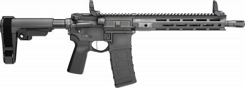 Springfield Armory Saint Victor V2 Pistol 5.56 NATO, 11.5" Barrel, SBA3 Brace, 30+1 - 30+1 Rounds | 11.5" Barrel | Polymer Grips | Black Anodized | Iron Sights