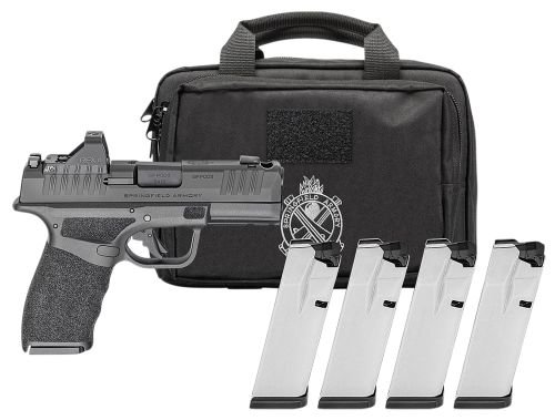 Springfield Armory Hellcat Pro Comp OSP 9mm Bundle, Viridian Green Dot, 4 Mags, Range Bag - 17+1 Rounds | Blue/Black