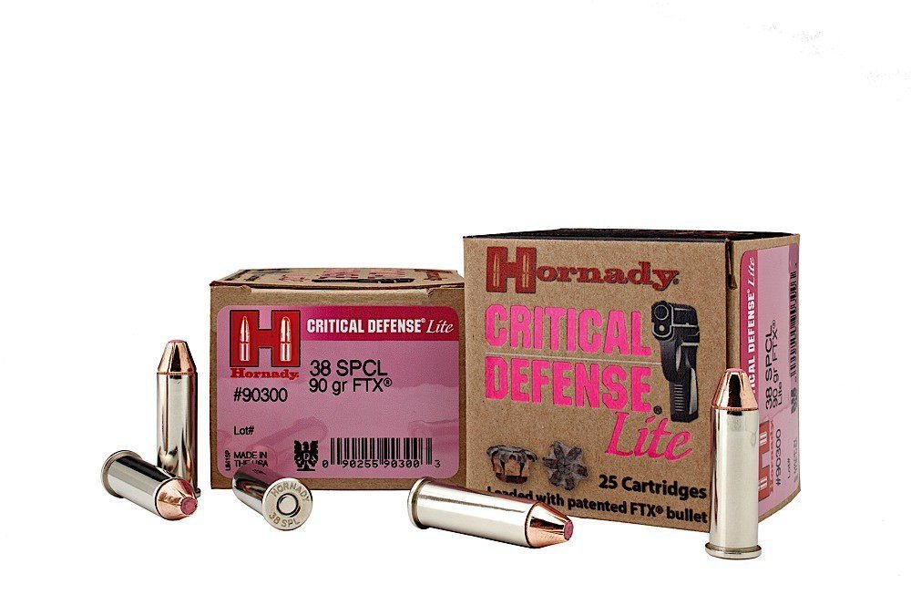 Hornady Critical Defense FTX 38 Special Ammo 90 gr 25 Round Box - Nickel Plated Brass Casing