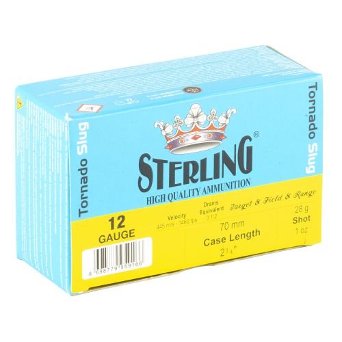 Sterling Tornado Lead Rifled Slug 12 Gauge Ammo 10 Round Box
