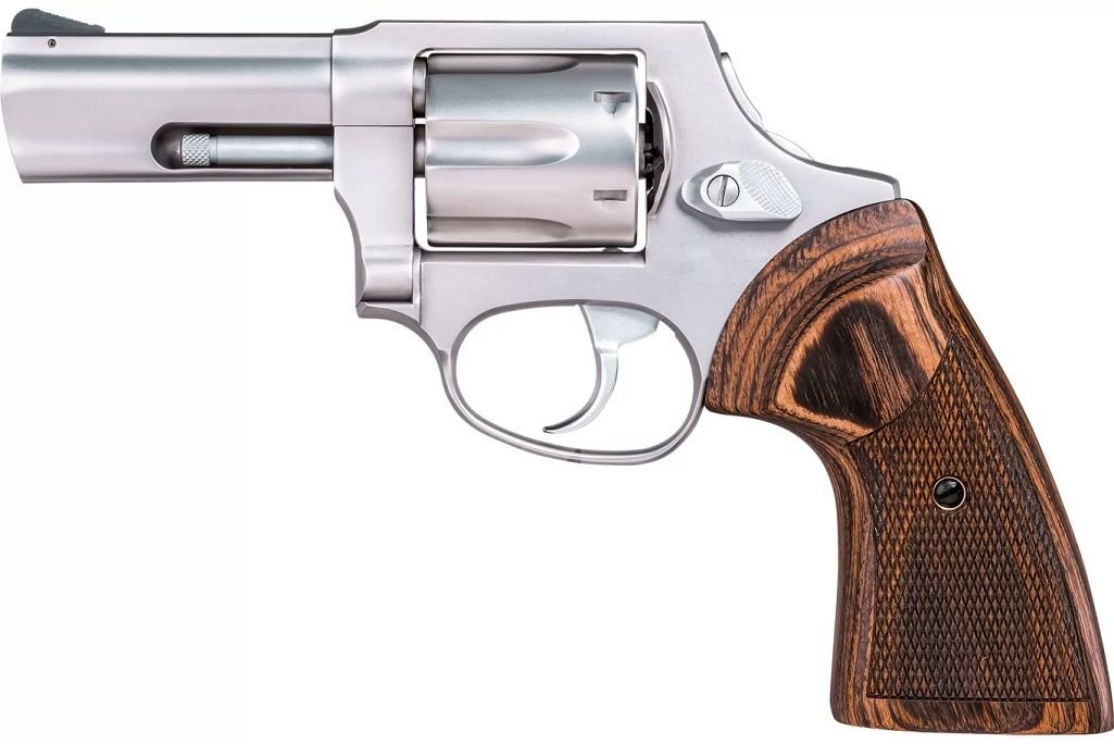 Taurus 856 Executive Grade 38 Special P Revolver - 6 Rounds | 3" Barrel | Wood Grips | Stainless/Silver