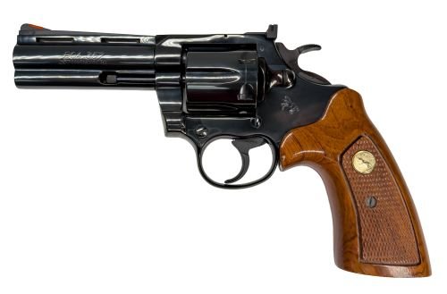 Used 1985 Colt BOA (Rarest Snake Gun) .357 Mag 4" Blue, 6 Shot Revolver - 6 Rounds | 4" Barrel | Wood Grips | Blue/Black