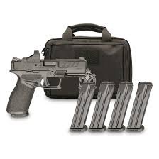 Springfield Armory 1911 DS Prodigy 9mm 5" Integrated Comp, Gear Pac Bundle, (4) Mags, Red Dot - 20+1 Rounds | 5" Barrel | Blue/Black