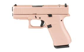 Glock 43X 9MM Rose Gold - 10+1 Rounds | 3.41" Barrel | Polymer Grips | Pink | Glock Fixed Rear Sights