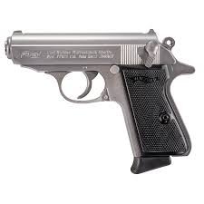 Walther Arms PP 380 ACP Semi Auto Pistol - 7+1 Rounds | 3.9" Barrel | Stainless/Silver