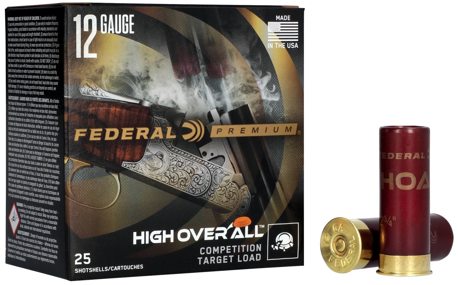 Federal Premium High Overall 12 GA 2.75" 1oz #8.5 Shot 1290fps 25rd Box